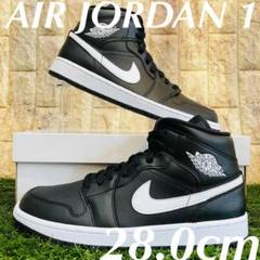 ナイキ ウィメンズ エア ジョーダン 1 ミッド NIKE スニーカー 白 黒