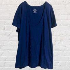 バナナパブリック 半袖 Tシャツ スクープネック 綿混 ストレッチ カットソー