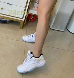 24cm Air Jordan11 Retro Low Legend 白青