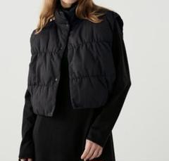 ユニクロCダウンクロップドベスト✳︎新品✳︎ Lサイズ ブラック　UNIQLO 新品 UNIQLO:C ダウンクロップドベスト ダウンベスト ブラックL