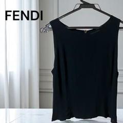 FENDI ブラック ノースリーブ タンクトップ