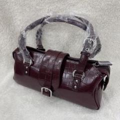 ほぼ未使用品 GUESS ゲス クロコ型押しPUレザー ミニ ハンドバッグ GUESS - 【本物保証】 布袋付 新品同様 ゲス GUESS ハンドバッグ