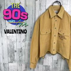 一点物　90's GIANNI VALENTINO クロップドコーディロイシャツ