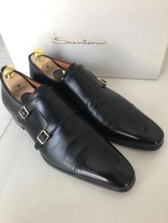 元値約13万　Santoni ダブルモンク　ストレートチップドレスシューズのサムネイル