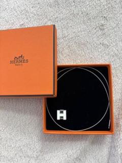 美品　エルメス　ゴールド×オレンジ　カージュドアッシュ　Hキューブ　チャーム HERMES 美品 エルメス カージュアッシュ Hキューブ ネックレス