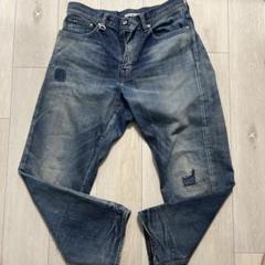 uniform experiment レギュラーフィットジーンズ ダメージデニム uniform experiment レギュラーフィットジーンズ ダメージデニム