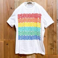 DSQUARED2◆ グラフィック プリント Tシャツ 送料関税込 DSQUARED2 ディースクエアード レインボーグラフィック ロゴ T