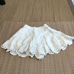 petit main フリル刺繍ハーフパンツ 100