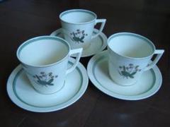 ロイヤルコペンハーゲン1950年代製小判草カップアンドソーサー3客 ロイヤルコペンハーゲン1950年代製小判草カップアンドソーサー3