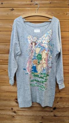 新品未使用 ツモリチサト 刺繍 装飾 ビーズ 個性的 スウェット M 半袖 新品未使用 ツモリチサト 刺繍 装飾 ビーズ 個性的 スウェット M