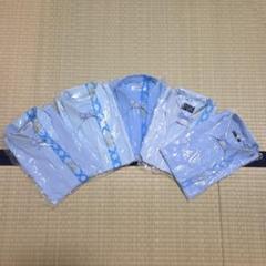 クリーニング済「長袖ワイシャツ」青⑤枚セットのサムネイル