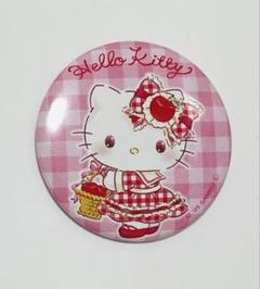 ハローキティ　むにゅぐるみパティオ　ギンガムフルーツシリーズ　缶バッジ　サンリオ