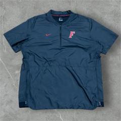 ナイキNike ブラック半袖ナイロンウェア NIKEゴルフXL ハーフジップ