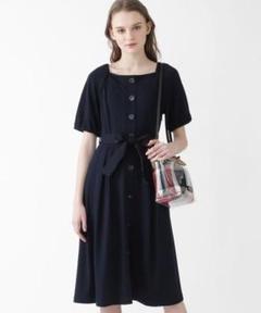 ブルーレーベルクレストブリッジ ライトストレッチポンチワンピース ネイビー 36 ブルーレーベルクレストブリッジ ライトストレッチポンチ