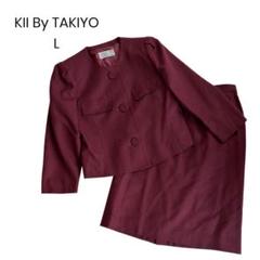 【KII By TAKIYO】ワインレッド フォーマルセットアップL a0483