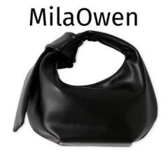 美品 MilaOwen ノットデザイン ワンハンドルバッグ
