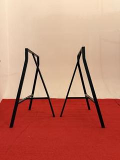 IKEA LERBERG レールベリ 架台 イケア　テーブル脚　ペア　黒Ａ