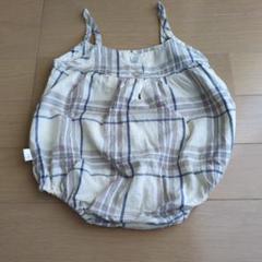 ロンパース　サロペット　ベビー服　ベビー　ベビー70　チェック