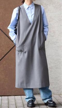 IENA イエナ　2WAYストレッチVネック　ワンピース グレー 36