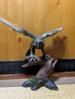 昭和レトロ 瑞鳳堂 日本の国鳥 雉子 美術鋳物 ブロンズ 鳥 置物
