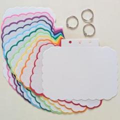 思い出帳❀コラージュノート【シンプルレインボーWH✿もこもこＬ判サイズ】のサムネイル