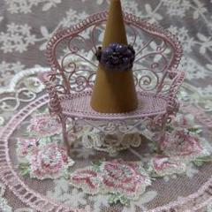 【新品】ハンドメイド　葡萄モチーフビーズリング