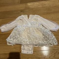 ホワイトレースフローラルドレス