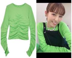 【タグ付き未使用】WCJ 若槻千夏　 リネンキャミ トップス　グリーン 2025年最新】若槻千夏 tシャツの人気アイテム - メルカリ