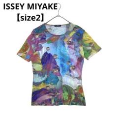 希少 ISSEY MIYAKE カットソー パワーネット 半袖 Tシャツ 【2】