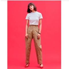 ザシンゾーン　ハイウエストチノパンツ　ベージュ　S
