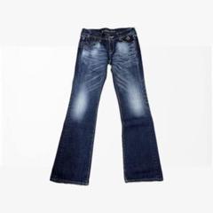 パンツ 00s vanquish japanese label denim flare VANQUISH TOKYO JAPAN BRAND DENIM BLUE FADED JEANS MEN'S SIZE
