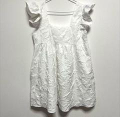 美品　ノースリーブ　トップス　チュニック　白