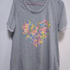 アンドラブ　&LOVE　ハートプリントTシャツ　LLサイズ