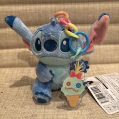 スティッチ カラフルアイス アクリルチャーム付きマスコット 6点 ラウンドワン スティッチ ラウンドワン限定 カラフルアイス アクリルチャーム