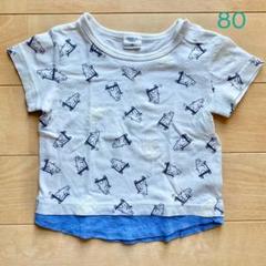 クマ柄 Tシャツ 80cm