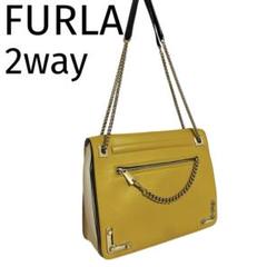 【美品】フルラ　ブリーフケース ショルダー　2way レザー　A4 バイカラー 2025年最新】バイカラー フルラの人気アイテム - メルカリ