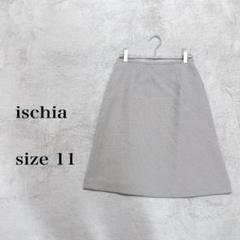 ischia チェック柄 ベージュひざ丈スカート サイズ11