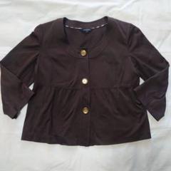 美品　BURBERRY ノーカラージャケット サイズ40 ブラウンのサムネイル
