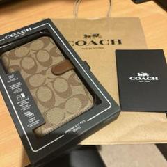 新品未使用】 COACH iPhone 13&14PRO 手帳型 シグネチャー