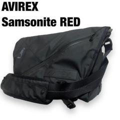 美品 AVIREX Samsonite RED ブラック メッセンジャーバッグ