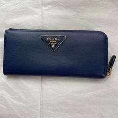 プラダPRADA　L字ファスナーリボン付き長財布 PRADA プラダ サフィアーノ リボン L字ファスナー 長財布 美品