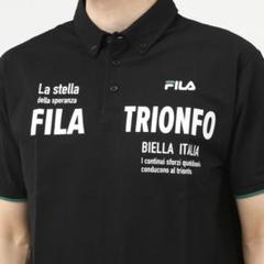 FILA（フィラ） 半袖機能ポロシャツ ストレッチカノコポロシャツブラック/Lのサムネイル