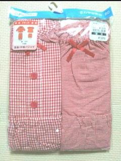 新品☆2枚セット 女の子長袖半袖パジャマ 80サイズ