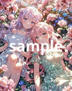 A4サイズ　ポスター　AIイラスト　美麗　アニメ　アニメイラスト　No.224