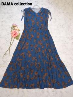 極美品 ダーマコレクション ノースリーブワンピース 花柄 白 M 9