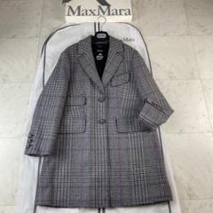 マックスマーラ　MAX&Co. チェスターコート　千鳥　チェック　切りっぱなし マックスマーラ MAX&Co. チェスターコート 千鳥 チェック 切りっ