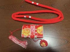 七五三　着付け小物　着物　7歳　7才　はこせこ　丸ぐけ　赤