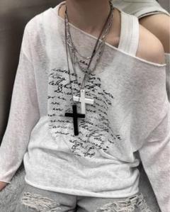 nmtc+ see through lettering long sleeve