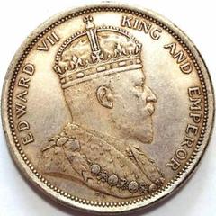 美品 1910 英領海峡植民地 10セント銀貨 海峡植民地 1900年 10セント 銀貨 ビクトリア Straits