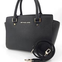 美品 マイケルコース 2wayショルダーバッグ バケツ型 エンボス